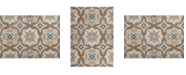 Global Rug Designs Haven Hav11 Taupe and Blue 3'3" x 5'2" Area Rug